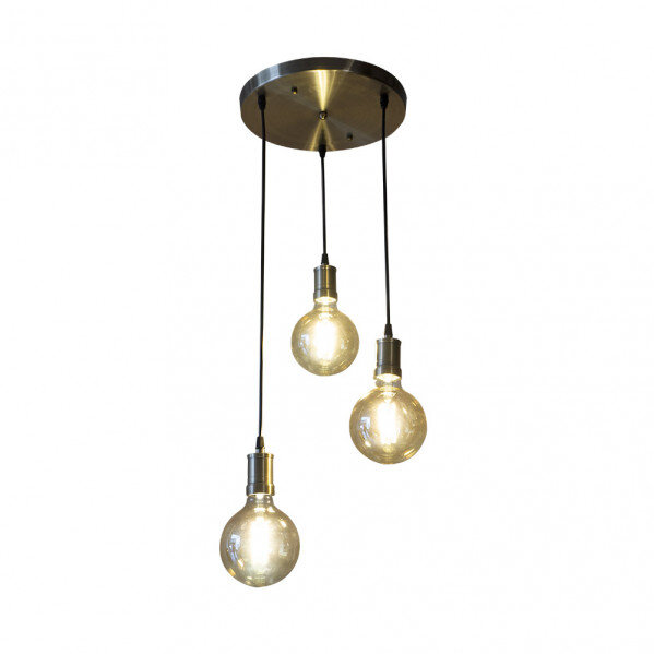 Lampara Celso 3xe27 Cuero/ambar Bombillas Incluidas 24w 2700k 2250lm Regx36x36 Cm - Image 2