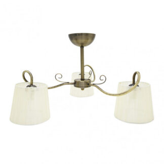 Lampara Cuzco 3xe14 Cuero 37x60x60 Cm