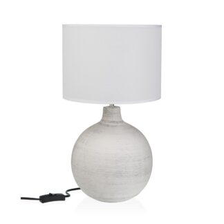 LÁMPARA DE MESA CERAMICA DEWAS BLANCA