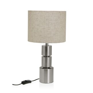 LAMPARA DE MESA YARE PLATEADO