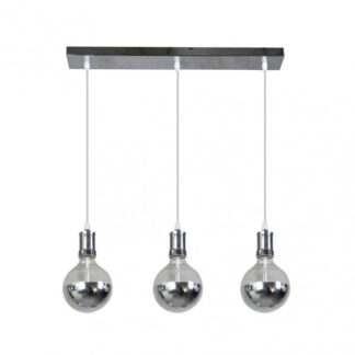 Lampara Gala 3xe27 Cromo/cromo  Bombillas   Incluidas 24w 2700k 2100lm Regx64x12,5 Cm