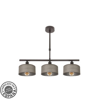 Lampara Gilda 3xe14 Marron Regx55x14 Cm