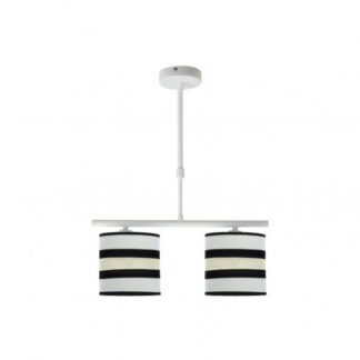 Lampara Karla 2xe14 Blanca/beis Regx43x14 Cm