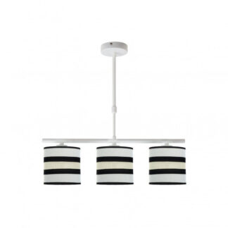 Lampara Karla 3xe14 Blanca/beis Regx55x14 Cm
