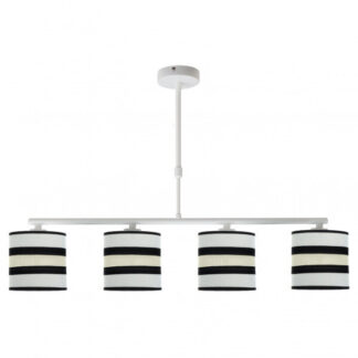 Lampara Karla 4xe14 Blanca/beis Regx75x14 Cm