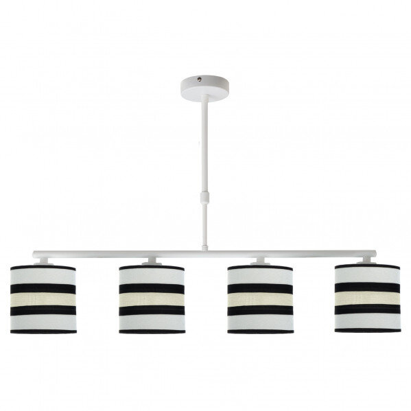 Lampara Karla 4xe14 Blanca/beis Regx75x14 Cm