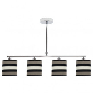 Lampara Karla 4xe14 Topo/beis Regx75x14 Cm