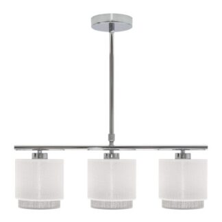 Lampara Kenya 3xe14 Blanca/gris Regx56x14 Cm