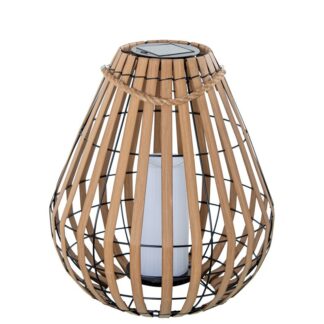Lámpara Solar 45cm Pie/sobremesa Hierro/pp+pe C/vela Led Ø39x45cm