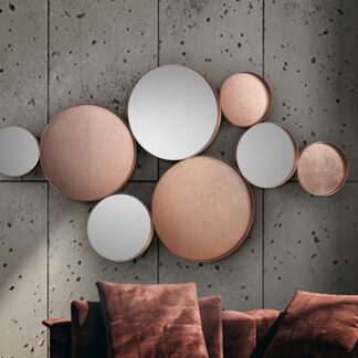 MALMO- ESPEJO ORO ROSA 165X90