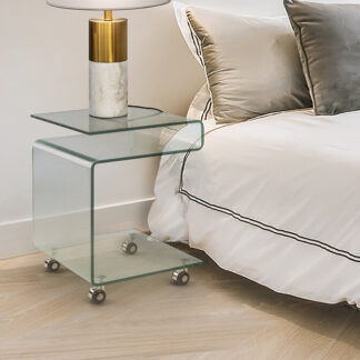 MESA AUX. ·GLASS· TRANSPTE.