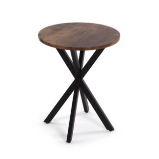 MESA AUXILIAR REDONDA MADERA 40x50