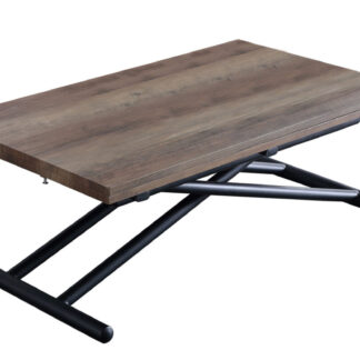 MESA CENTRO ELEVABLE Y EXTENSIBLE UP - DOWN NOGAL / NEGRO 100 x 50 CM