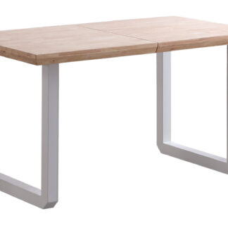 MESA COMEDOR EXTENSIBLE ROMA 140 - 180 - 220 x 80 CM ROBLE NORDISH / BLANCO.