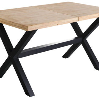 MESA COMEDOR EXTENSIBLE X-LOFT 140 - 180 - 220 x 90 CM ROBLE NORDISH / NEGRO.