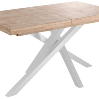 MESA COMEDOR EXTENSIBLE XENA 140 - 180 - 220 x 90 CM ROBLE NORDISH / BLANCO