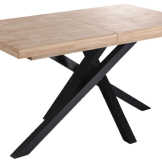 MESA COMEDOR EXTENSIBLE XENA 140 - 180 - 220 x 90 CM ROBLE NORDISH / NEGRO.