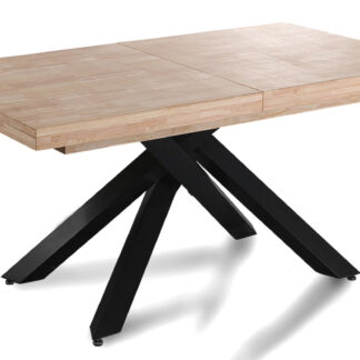 MESA COMEDOR EXTENSIBLE XENA 160 - 200 - 240 x 90 CM ROBLE NORDISH / NEGRO.