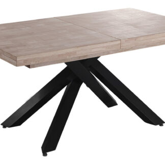 MESA COMEDOR EXTENSIBLE XENA 160 - 200 - 240 x 90 CM ROBLE HONEY / NEGRO.
