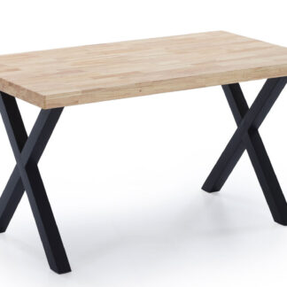 MESA COMEDOR FIJA X-LOFT 140 x 80 CM ROBLE / NEGRO