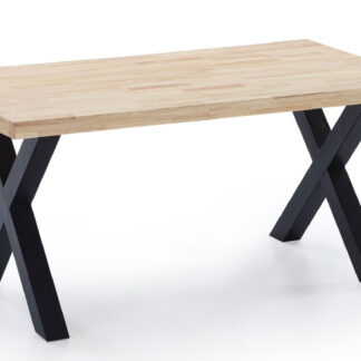 MESA COMEDOR FIJA X-LOFT 160 x 90 CM  ROBLE / NEGRO.
