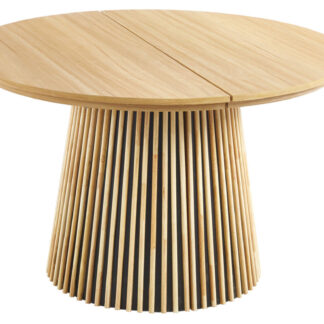 MESA COMEDOR REDONDA EXTENSIBLE KEANU 120 - 160 - 200 x 120 CM OAK.
