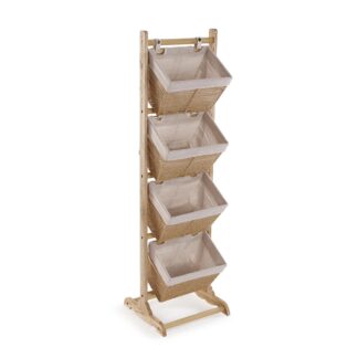 MUEBLE BAÑO 4 CESTAS MARRON ZENIT