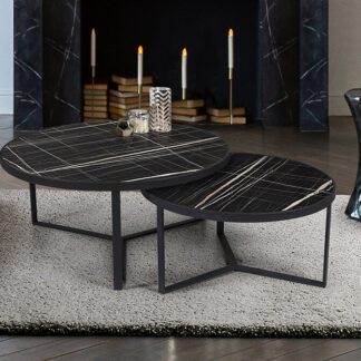 NAIRA -SET MESAS- T MARMOL NEGRO