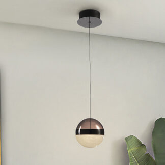 ORBES- LAMPARA 1L CROMO NEGRO D15