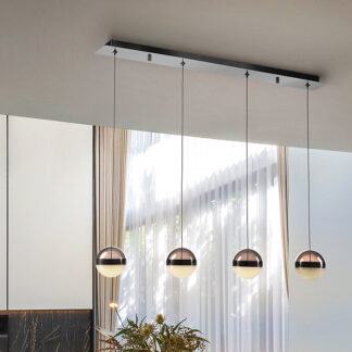ORBES- LAMPARA 4L CROMO NEGRO D12