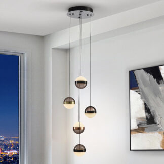 ORBES-LAMPARA 5L NEGRO/COBRE/LATON