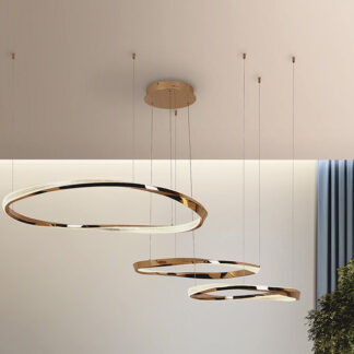 ORBITAS-LAMPARA 3 AROS ORO