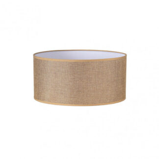 Pantalla Cilindrica Jin E27 Marron 40Dx40dx21h Cm Tejido Saco-yute