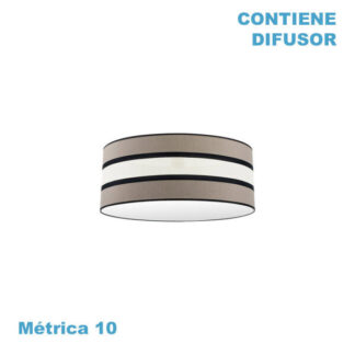 Pantalla Colgante Karla M10 Topo/beis 50dx50dx22h Difusor Incluido