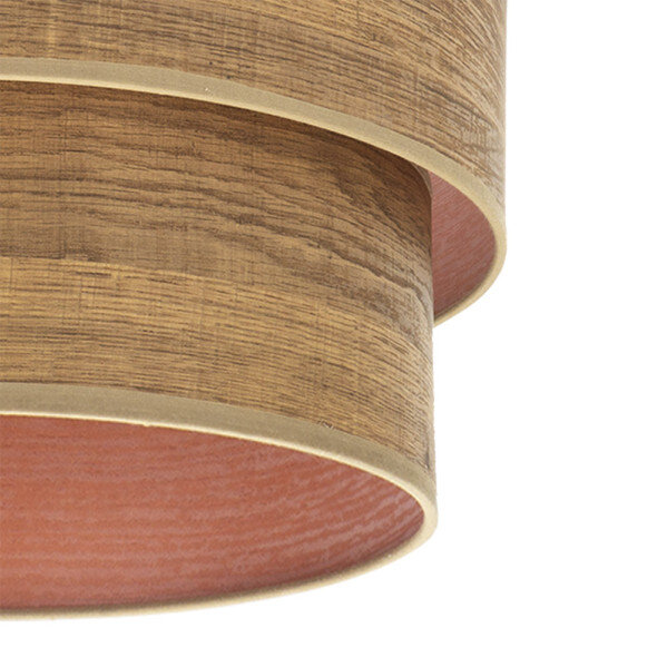 Pantalla Colgante Triple Smile E27 Madera Oscura 40dx20dx26h - Image 2