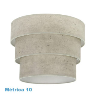 Pantalla Colgante Triple Smile M10 Cemento Gris 50dx40dx28h