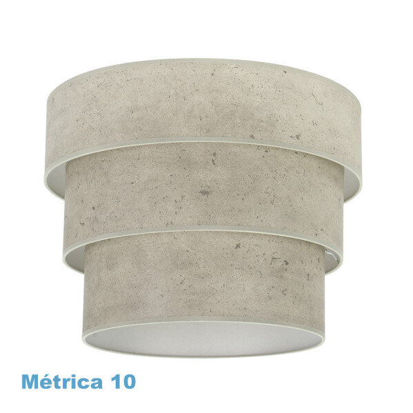 Pantalla Colgante Triple Smile M10 Cemento Gris 50dx40dx28h