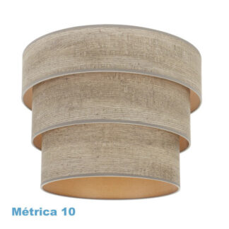 Pantalla Colgante Triple Smile M10 Madera Gris 50dx40dx28h