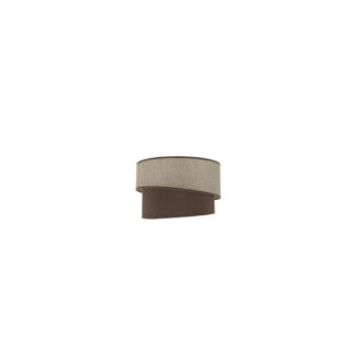 Pantalla Colgante/sobrem Alto Hara E27 Marron 30dx25dx20h