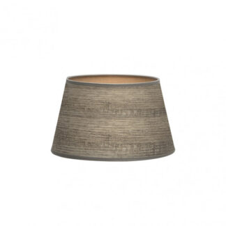 Pantalla Salma E27 Madera Gris 30dx22dx17h Conica   Abierta