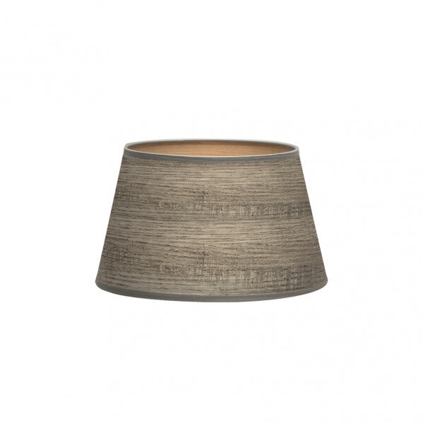 Pantalla Salma E27 Madera Gris 30dx22dx17h Conica Abierta