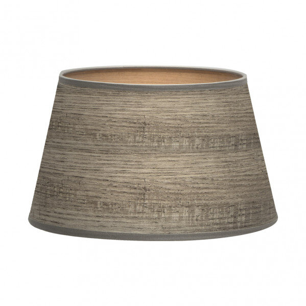 Pantalla Salma E27 Madera Gris 45dx35dx30h Conica Abierta