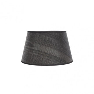 Pantalla Salma E27 Madera Negra 30dx22dx17h Conica  Abierta