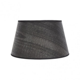 Pantalla Salma E27 Madera Negra 40dx30dx25h Conica  Abierta