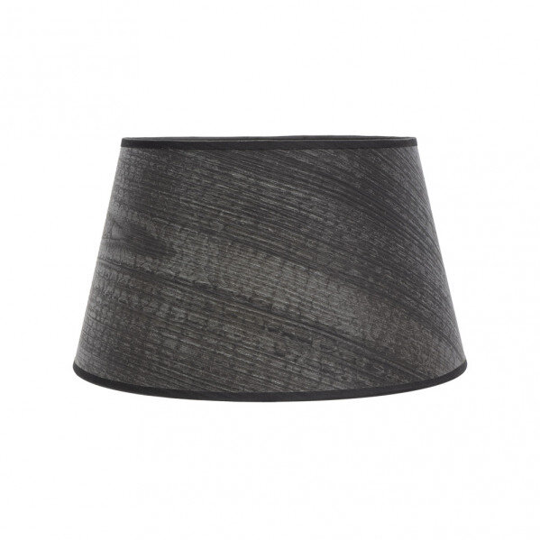 Pantalla Salma E27 Madera Negra 40dx30dx25h Conica Abierta