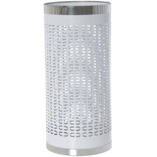 Paragüero Metal Blanco C/borde Acero Inox. Ø23x50cm