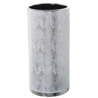 Paragüero Porcelana Blanco/plata Ø22x46cm