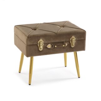 PIE DE CAMA MARRON VELVET