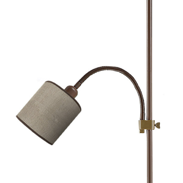 Pie De Salon Armonia 1xe27+1xe14 Marron-marron C/lector 155x40x40 Cm - Image 2