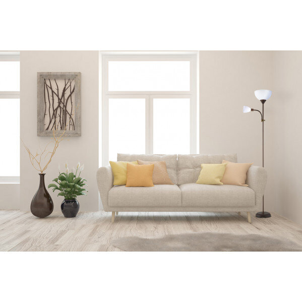 Pie De Salon Rigel 1xe27+1xe14 C/lector Marron 180x34x25,5 Cm - Image 2